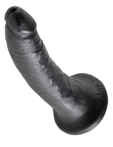 Чёрный фаллоимитатор с присоской 7" Cock - 17,8 см.