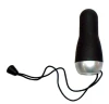 Чёрный водонепроницаемый мини-вибратор DISCRETION WIDE BODY BLACK - 6,5 см.