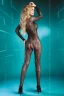 Ажурный комбинезон Abra с длинными рукавами и интимным доступом