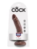 Коричневый фаллоимитатор с присоской 7" Cock - 17,8 см.