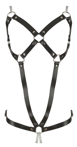 Чёрная кожаная упряжь Leather Harness