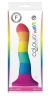 Радужный волнистый фаллоимитатор Colours Pride Edition 6" Wave Dildo - 19 см.