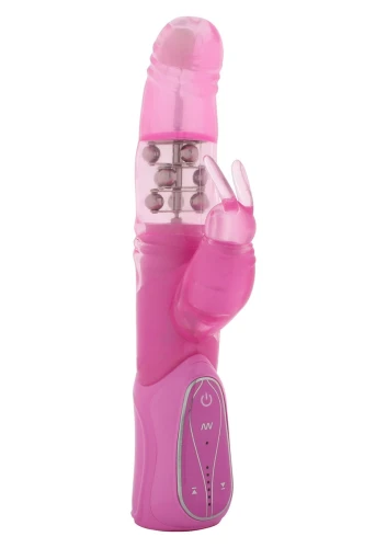 Розовый вибратор PREMIUM RANGE DREAM7 BUNNY - 25 см.