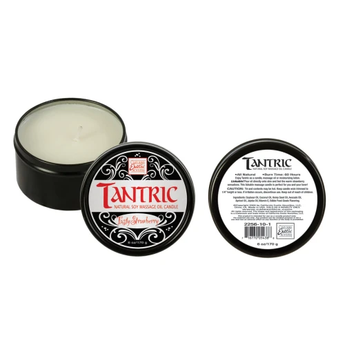Массажная свеча с ароматом клубники Tantric Soy Candle Tasty Strawberry