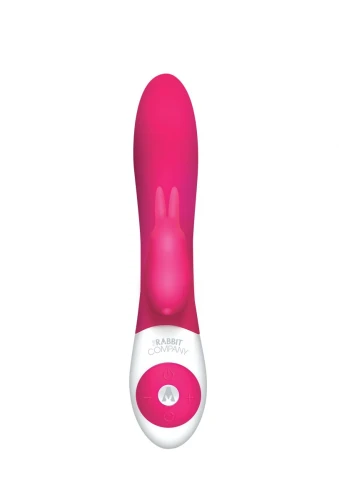 Розовый вибратор с клиторальным зайчиком The Classic Rabbit - 22 см.