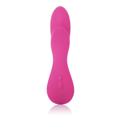 Розовый перезаряжаемый вибратор со стимуляцией клитора Silhouette S17