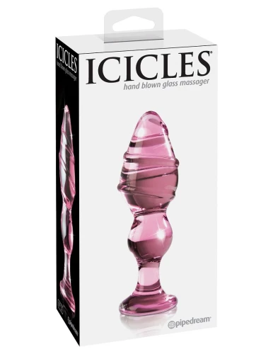 Стеклянный анальный стимулятор ICICLES №27 - 14 см.
