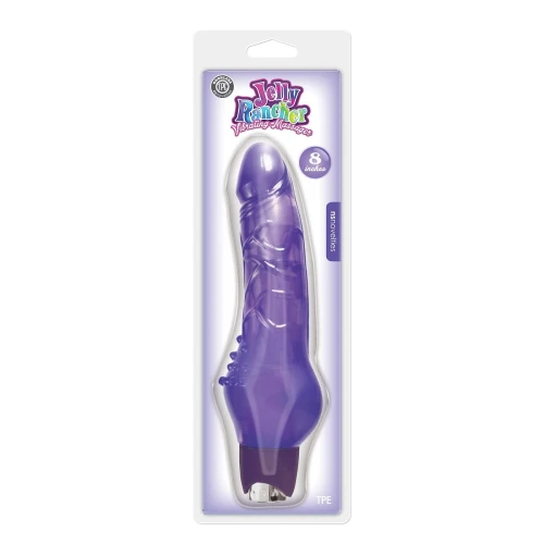 Фиолетовый вибратор Jelly Rancher 8 Vibrating Massager - 23,4 см.