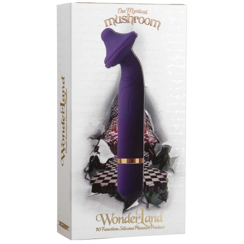 Фиолетовый G-Spot вибромассажер The Mystical Mushroom - 14 см.