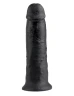 Чёрный фаллос-гигант 10" Cock - 25,4 см.