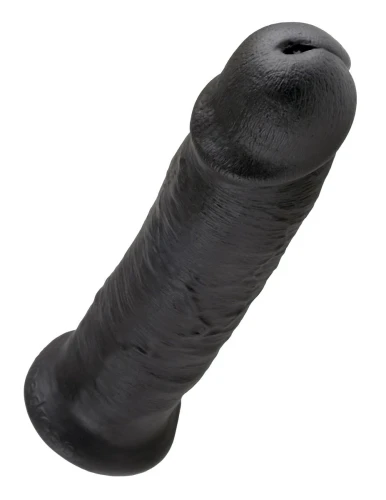 Чёрный фаллос-гигант 10" Cock - 25,4 см.