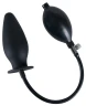 Чёрная надувная анальная пробка True Black - 11,5 см.