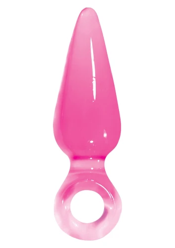 Малая розовая анальная пробка Jolie Pleasures Small - 10 см.