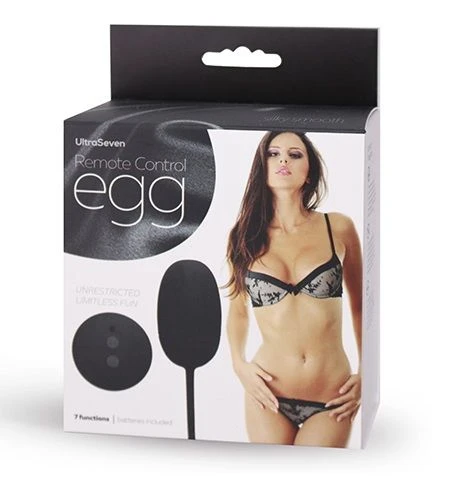 Чёрное виброяичко с ДУ REMOTE CONTROL EGG BLACK