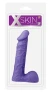 Фиолетовый фаллоимитатор с мошонкой XSKIN 8 PVC DONG - 20,3 см.