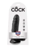 Чёрный фаллоимитатор с мошонкой 7" Cock with Balls - 19,4 см.