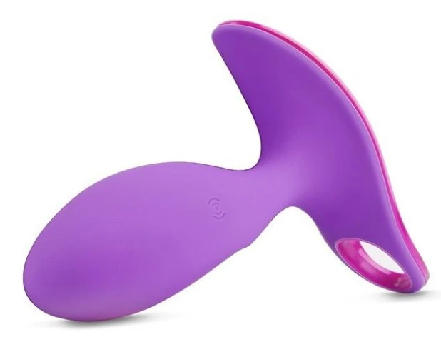 Фиолетовая анальная вибропробка SURFER PLUG VIBE с управлением со смартфона