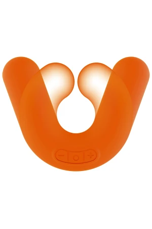 Оранжевый многофункциональный вибратор DONUT ORANGE