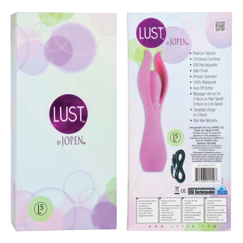 Малый розовый вибратор с лепестками Lust by JOPEN L5