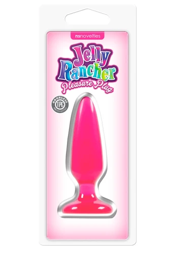 Малая розовая анальная пробка Jelly Rancher Pleasure Plug Small - 10,2 см.