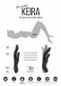 Чёрный вибратор Keira с клиторальным отростком - 21,3 см.