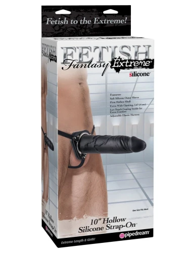 Полый страпон без мошонки Hollow Silicone Strap-On Silicone Strap-On - 27 см.