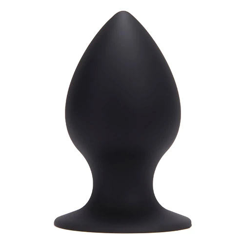 Большая чёрная анальная втулка среднего размера PLUG MY ASS SILICONE MEDIUM - 10 см.