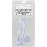 Прозрачный фаллоимитатор c мошонкой 6.5" Dong with Suction Cup - 17,8 см.