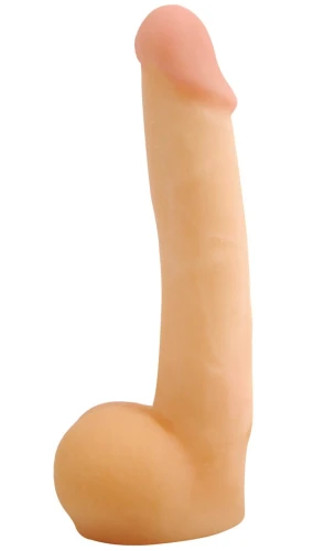 Реалистичный фаллоимитатор CyberSkin Cyber Cock with Balls Light - 20 см.