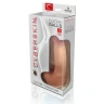 Реалистичный фаллоимитатор CyberSkin Cyber Cock with Balls Light - 20 см.