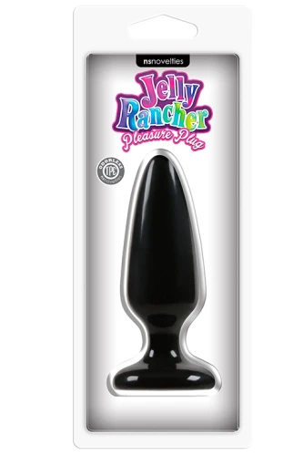 Средняя чёрная анальная пробка Jelly Rancher Pleasure Plug Medium - 12,7 см.