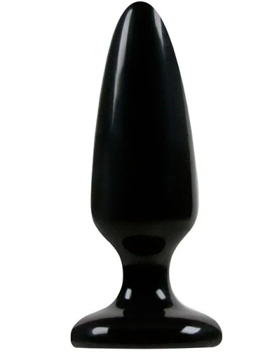 Средняя чёрная анальная пробка Jelly Rancher Pleasure Plug Medium - 12,7 см.