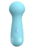 Голубой вибромассажер CARA SMALL WAND BLUE - 14 см.