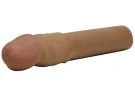 Тёмная насадка-удлинитель CyberSkin 3 inch Transformer Penis Extension Dark - 19 см.