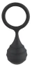Чёрное силиконовое кольцо Cock ring & weight с утяжелением