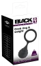Чёрное силиконовое кольцо Cock ring & weight с утяжелением