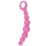 Розовая анальная цепочка CATERPILL-ASS SILICONE PINK - 19,5 см.