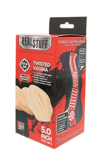 Телесный мастурбатор-вагина REALSTUFF TWISTED VAGINA