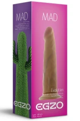 Телесный фаллоимитатор без мошонки Mad Cactus - 18,5 см.