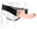 Полый страпон 8" Hollow Strap-On телесного цвета - 19 см.