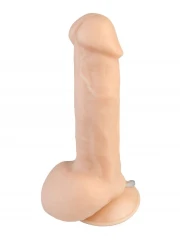 Реалистичный фаллос с вибрацией и присоской - 17 см.