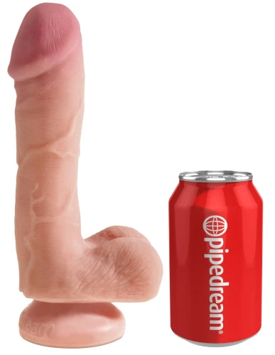 Фаллоимитатор с мошонкой Dual Density 7.5" Cock - 19 см.