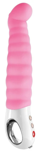 Нежно-розовый вибратор-гусеница Patchy Paul - 22,8 см.