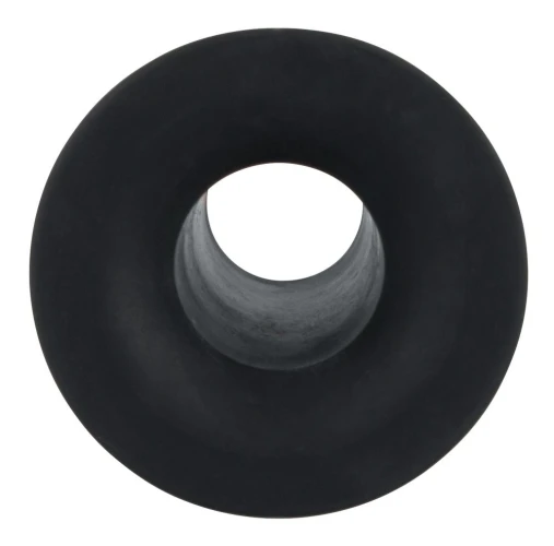Чёрная анальная пробка с тоннелем Lust Tunnel Plug S - 7,5 см.