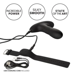 Чёрный массажер простаты с браслетом-пультом Eclipse Wristband Remote Beaded Probe - 12,75 см.