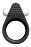 Чёрное эрекционное кольцо LIT-UP SILICONE STIMU RING 1 BLACK