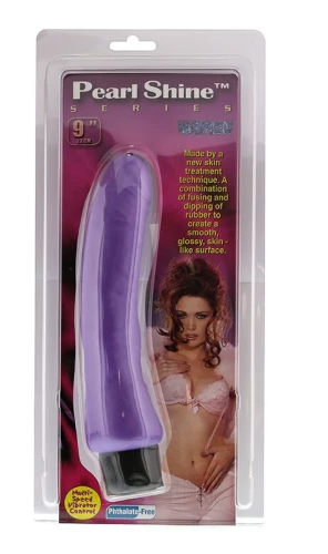 Реалистичный фиолетовый вибратор PEARL SHINE 9 VIBRATOR - 22,8 см.