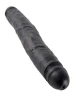 Чёрный двусторонний фаллоимитатор 12" Slim Double Dildo - 30 см.