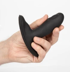 Чёрный массажер простаты с пультом-браслетом Eclipse Wristband Remote Pulsing Probe - 11,5 см.