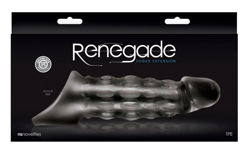 Фактурная насадка с закрытой головкой и подхватом Renegade Power Extension - 21 см.